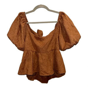 NWOT Mi Ami X Francesca’s Collection Bow‎ Tie Open Back Blouse